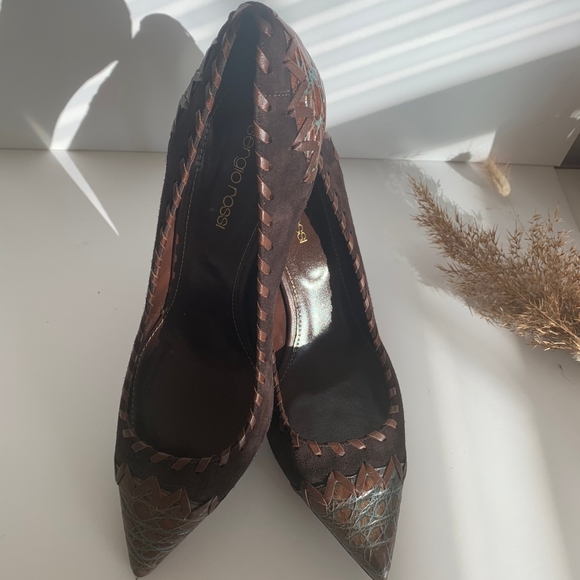 Sergio Rossi leather shoes made in Italy multicolor brand new size 6 and 9